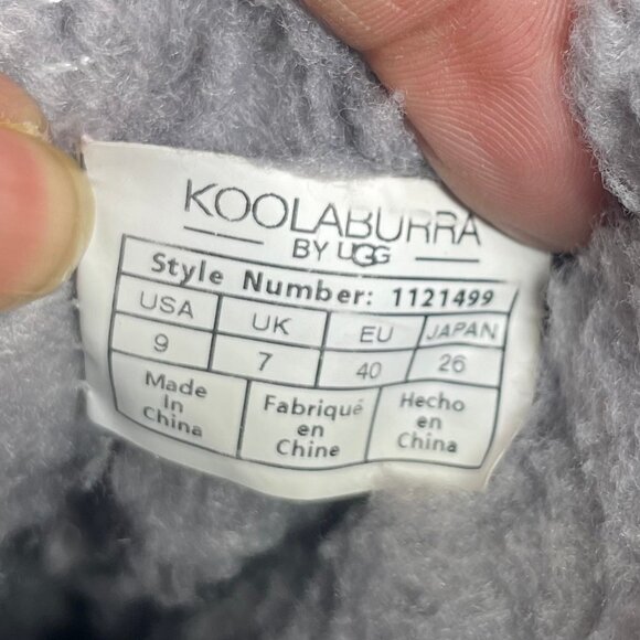 Koolaburra by UGG Women's Grey White Faux Wool Michon Short Winter Boots Size 9 - Picture 6 of 9